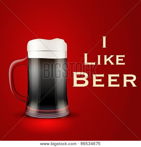 Vector Illustration I like beer