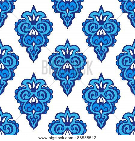 Damask seamless flourish floral pattern