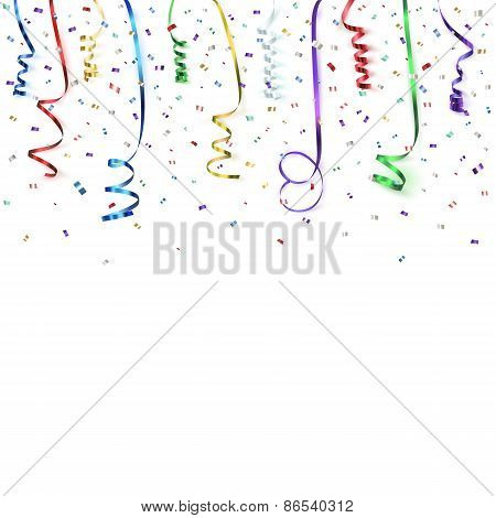 Celebration background template with konfetti