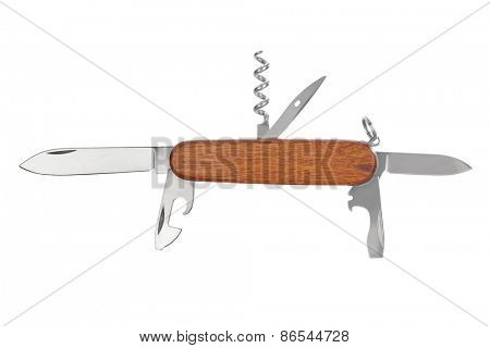 Knife multitool isolated on white background