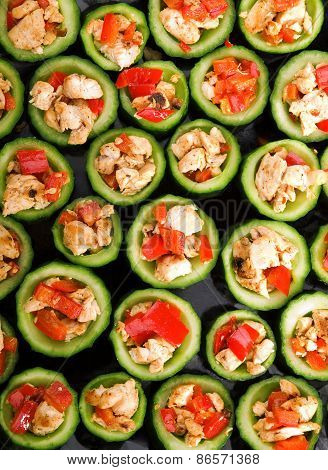 Stuffed Cucubmers Appetizer