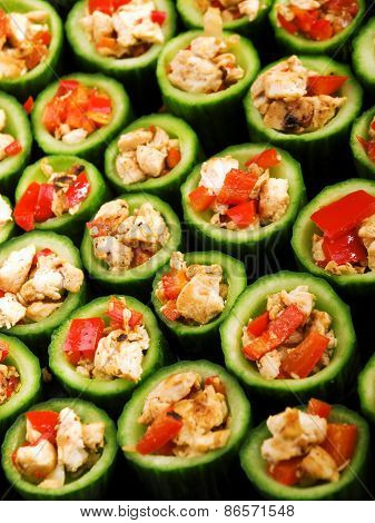 Stuffed Cucubmers Appetizer