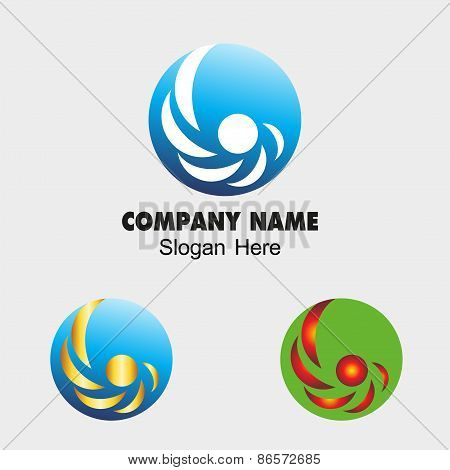 Circle icon spiral sign vector