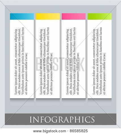 Modern infographic web design template