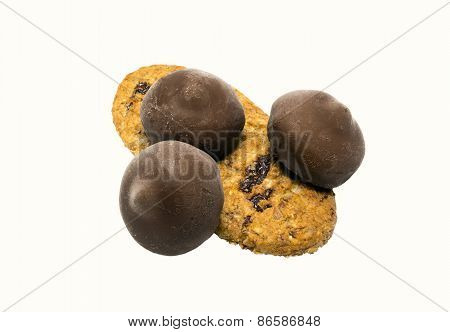 Beautiful Cookies With Chocolate Candies