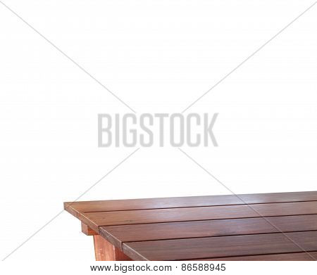Old Wooddesk With White Background