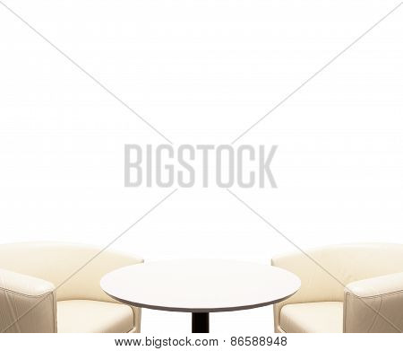 Wooddesk With White Background