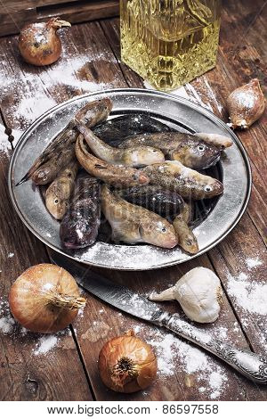 Raw Fish On The Table Cooks
