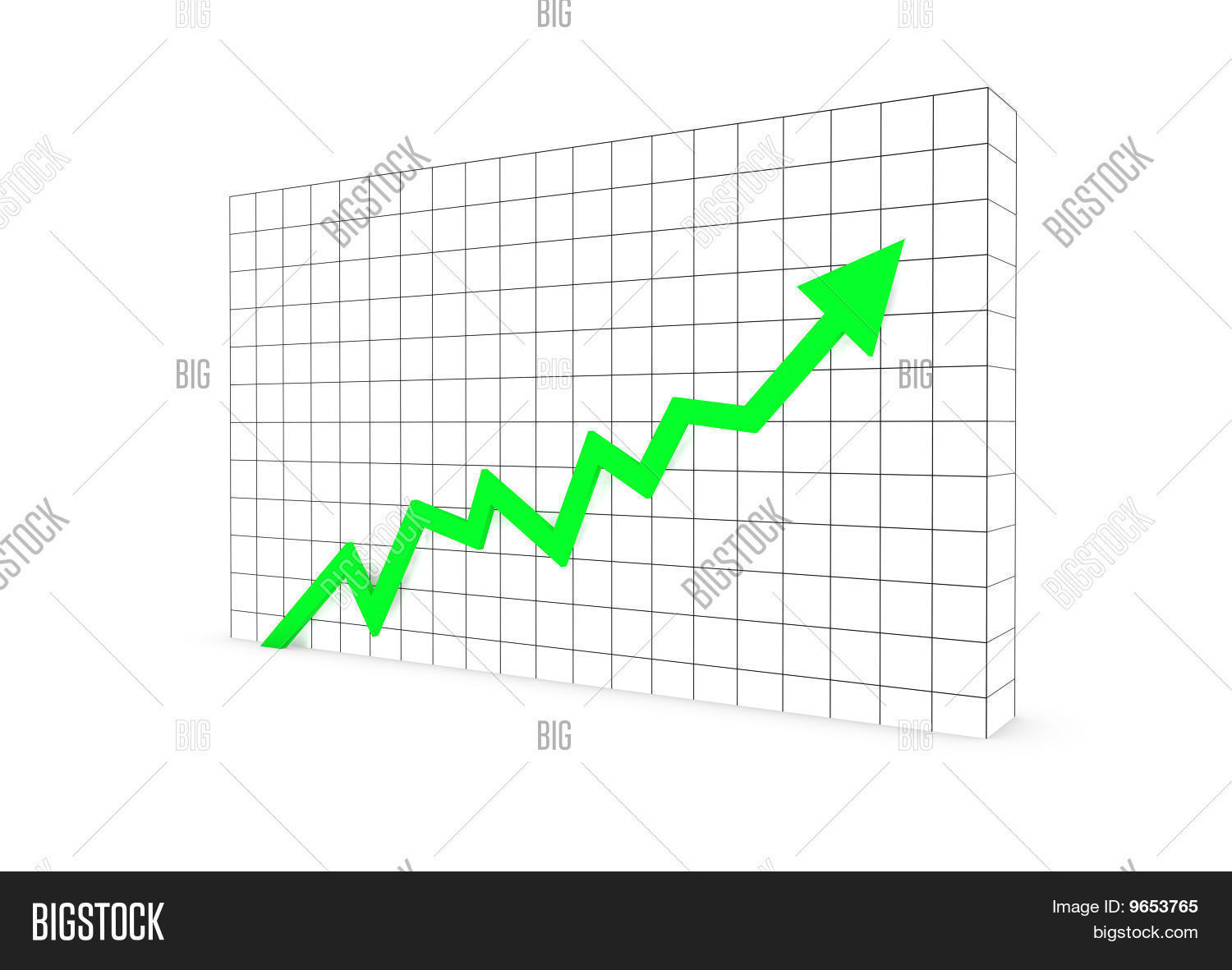 3d Graph Wall Arrow Image & Photo (Free Trial) | Bigstock