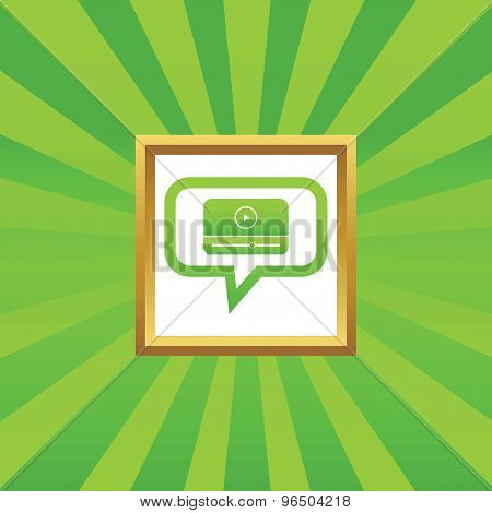 Mediaplayer message picture icon