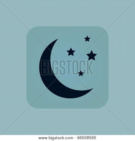 Pale blue night icon