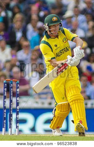 LONDON, ENGLAND - June 17 2013: Australia's George Bailey batting during the ICC Champions Trophy international cricket match between Sri Lanka and Australia.