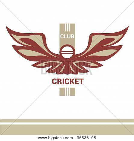Vector logo template cricket club.