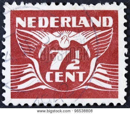 Vitage postage stamp - isolated on black