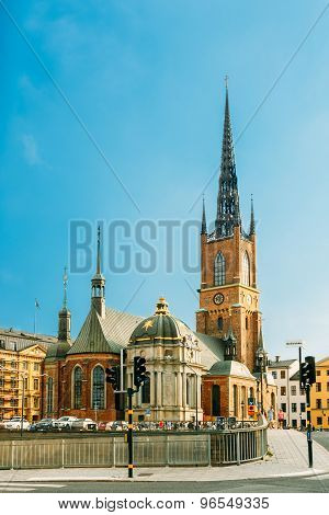 Building Of Riddarholm Kyrka Riddarholm Church In Stockholm, Sweden