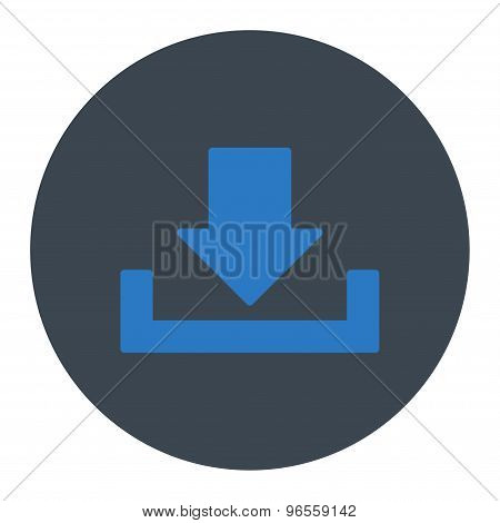 Download flat smooth blue colors round button