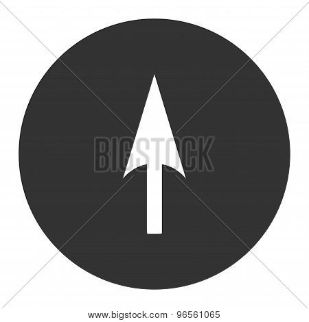 Arrow Axis Y flat white and gray colors round button