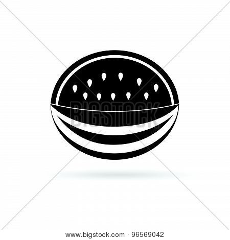 Watermelon Black Fruit Vector