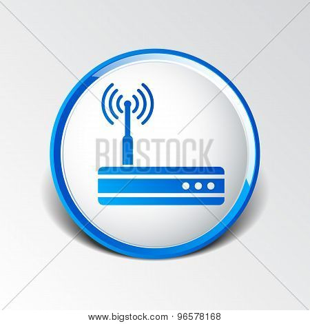 Vector wireless router icon wifi adsl ethernet modem hub