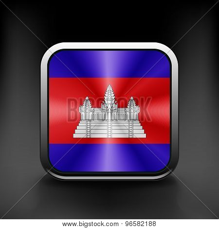 Cambodia icon flag national travel icon country symbol button