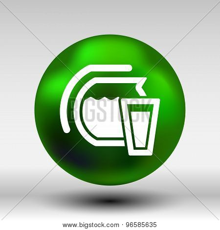 Glass jar of preserved apples compote LOGO