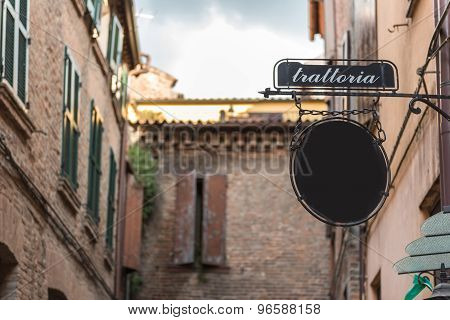 Ancient Trattoria In The Downtown Of Ferrara City