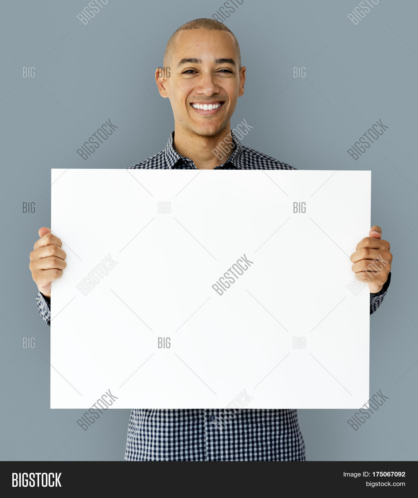 Guy Smiling Placard Image & Photo (Free Trial) Bigstock