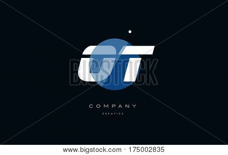 Ot O T  Blue White Circle Big Font Alphabet Company Letter Logo