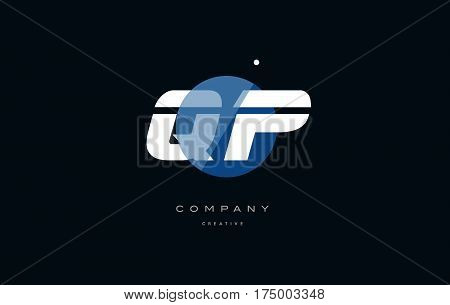 Qp Q P  Blue White Circle Big Font Alphabet Company Letter Logo