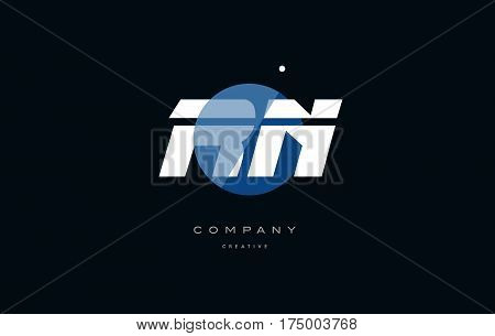 Rn R N  Blue White Circle Big Font Alphabet Company Letter Logo