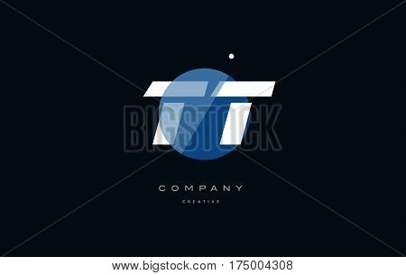 Tt T  Blue White Circle Big Font Alphabet Company Letter Logo