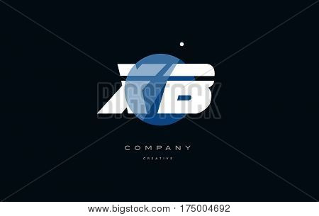 Xb X B  Blue White Circle Big Font Alphabet Company Letter Logo