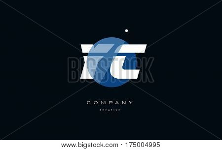 Yc Y C  Blue White Circle Big Font Alphabet Company Letter Logo