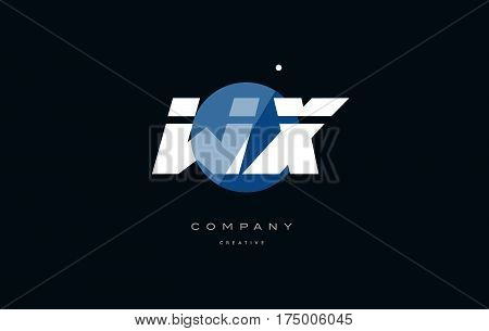 Wx W X  Blue White Circle Big Font Alphabet Company Letter Logo