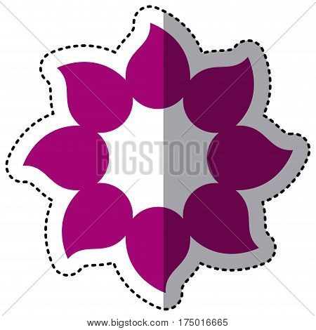 purple flower with pointed petals icon, vector illustraction design