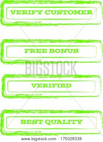 Stamps on white background. Vector illustration. Eps 10
