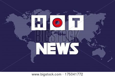 Hot News Logo with hand holding logo