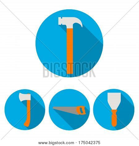 Set building tools a new vector illustration background