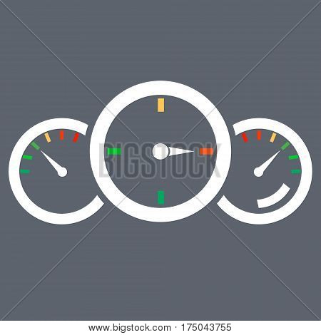 Speedometer over gray background a new vector illustration