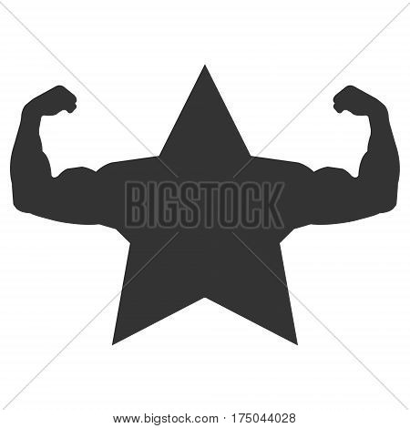 Strong muscular star a new vector illustration