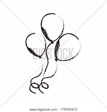 figure party bolloons icon, vector illustraction design image