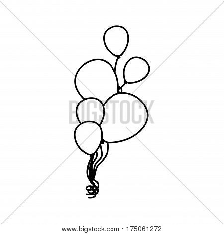 contour bolloons party icon, vector illustraction design image