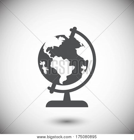 Earth globe icon stock vector illustration flat design