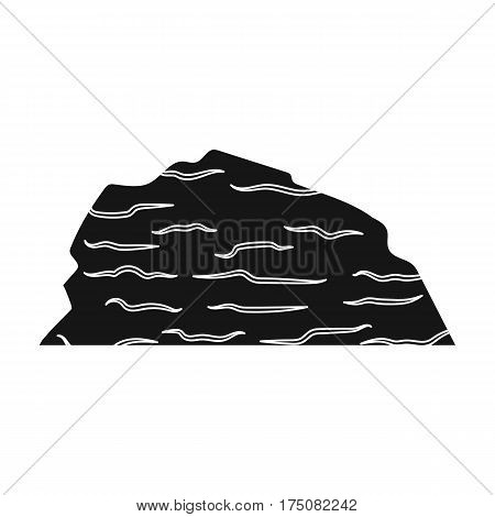 Sandy ceremony in wild west .Mountains of sand.Mountains in the desert.Different mountains single icon in black style vector symbol stock web illustration.
