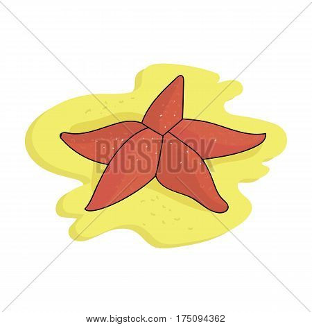 Seastar icon in cartoon design isolated on white background. Sea animals symbol stock vector illustration.
