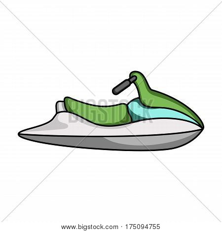 Water scooter for entertainment.Water transport for two people.Ship and water transport single icon in cartoon style vector symbol stock web illustration.