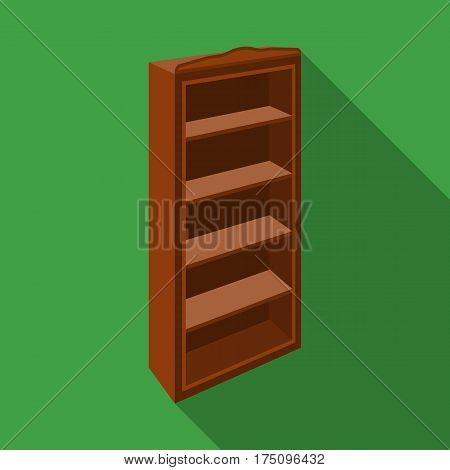 The little bookcase.Home library.books to read.Bedroom furniture single icon in flat style vector symbol stock web illustration.