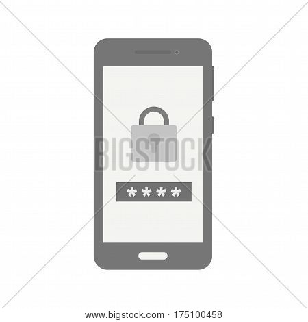 Passcode, security, lock icon vector image. Can also be used for smartphone. Suitable for mobile apps, web apps and print media.
