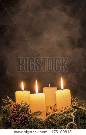 advent wreath at christmas