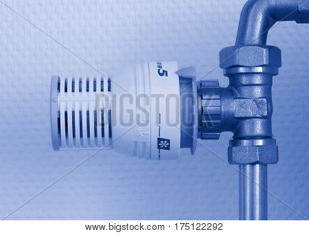 Temperature Knob Of Heating Radiator, Used And Dusty